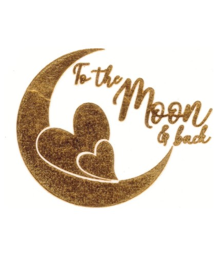 To The Moon & Back Metallic Effect Temporary Tattoo