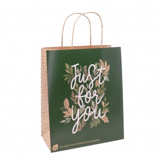 Linear Leaves Recyclable Medium Gift Bag